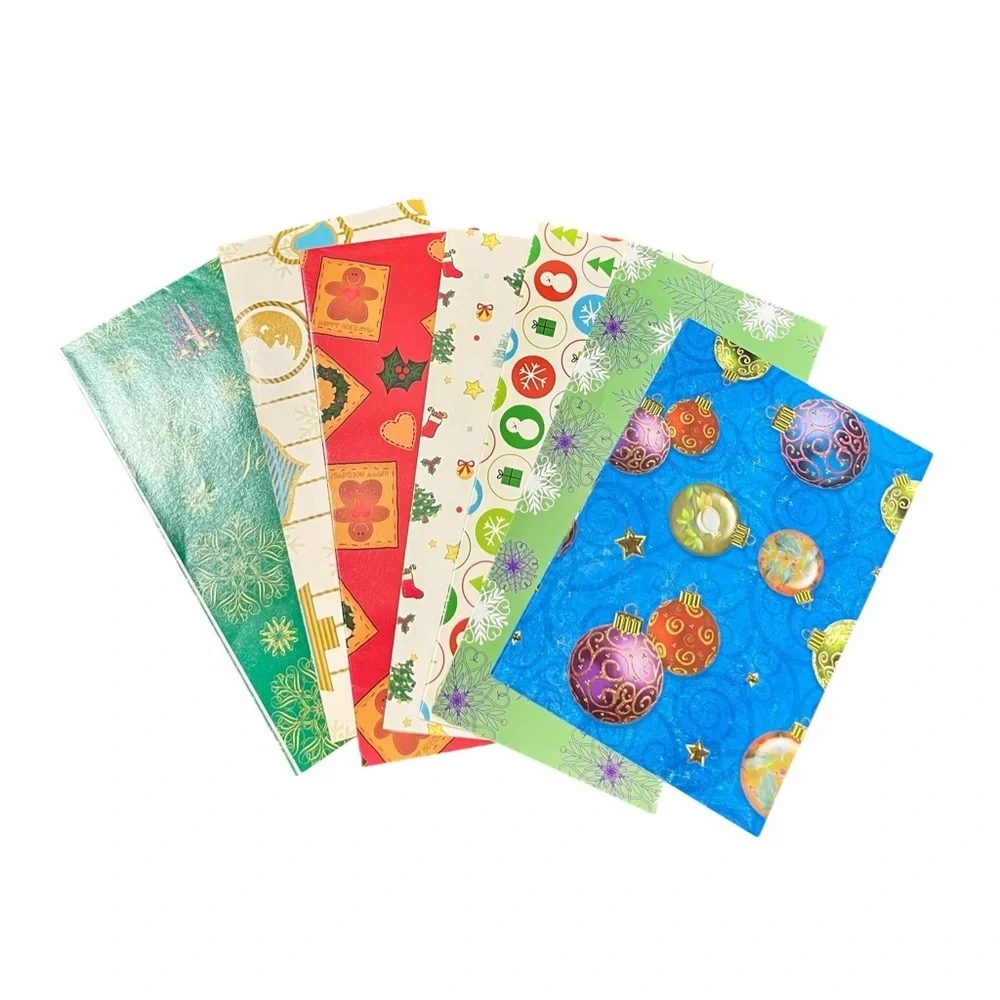 Vintage Christmas Wrapping Paper Set of 20 Sheets